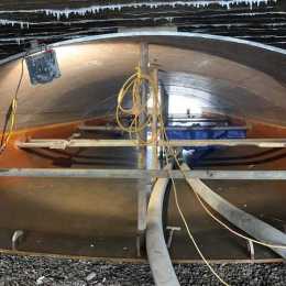 Dewatering Hoses Through the Main Barrel During Construction